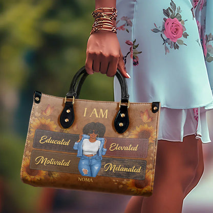  I Am Personalized Leather Bag