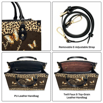  Blessed To Be Called Grandma Personalized Leather Bag