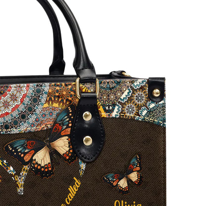  Blessed To Be Called Grandma Personalized Leather Bag