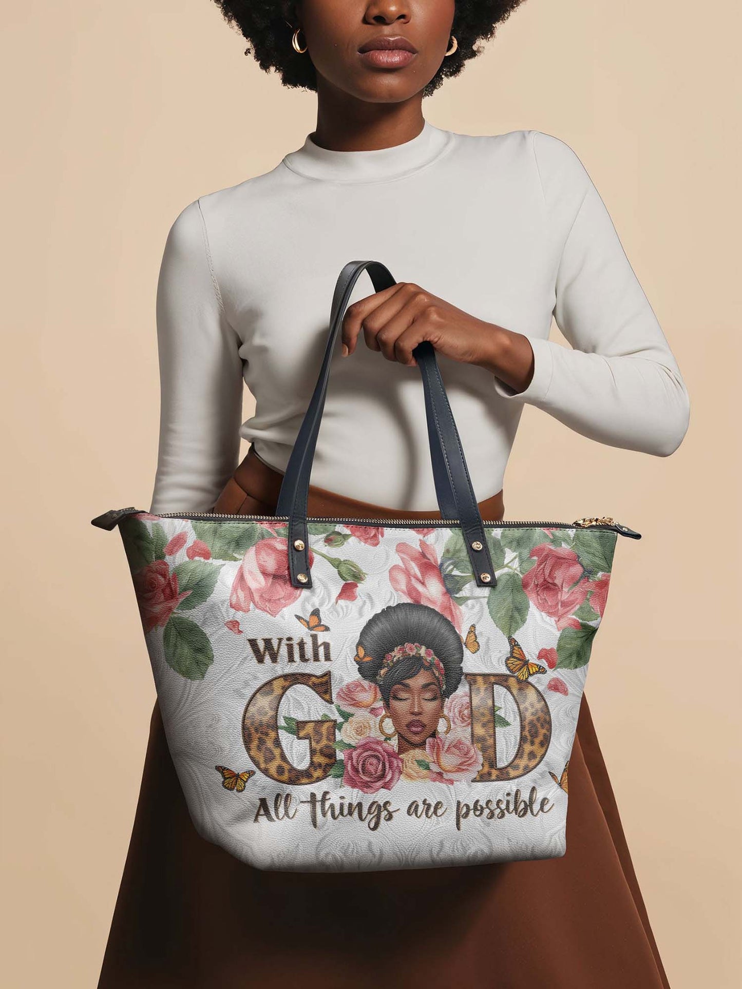 "Zanira" Leather Tote Bag