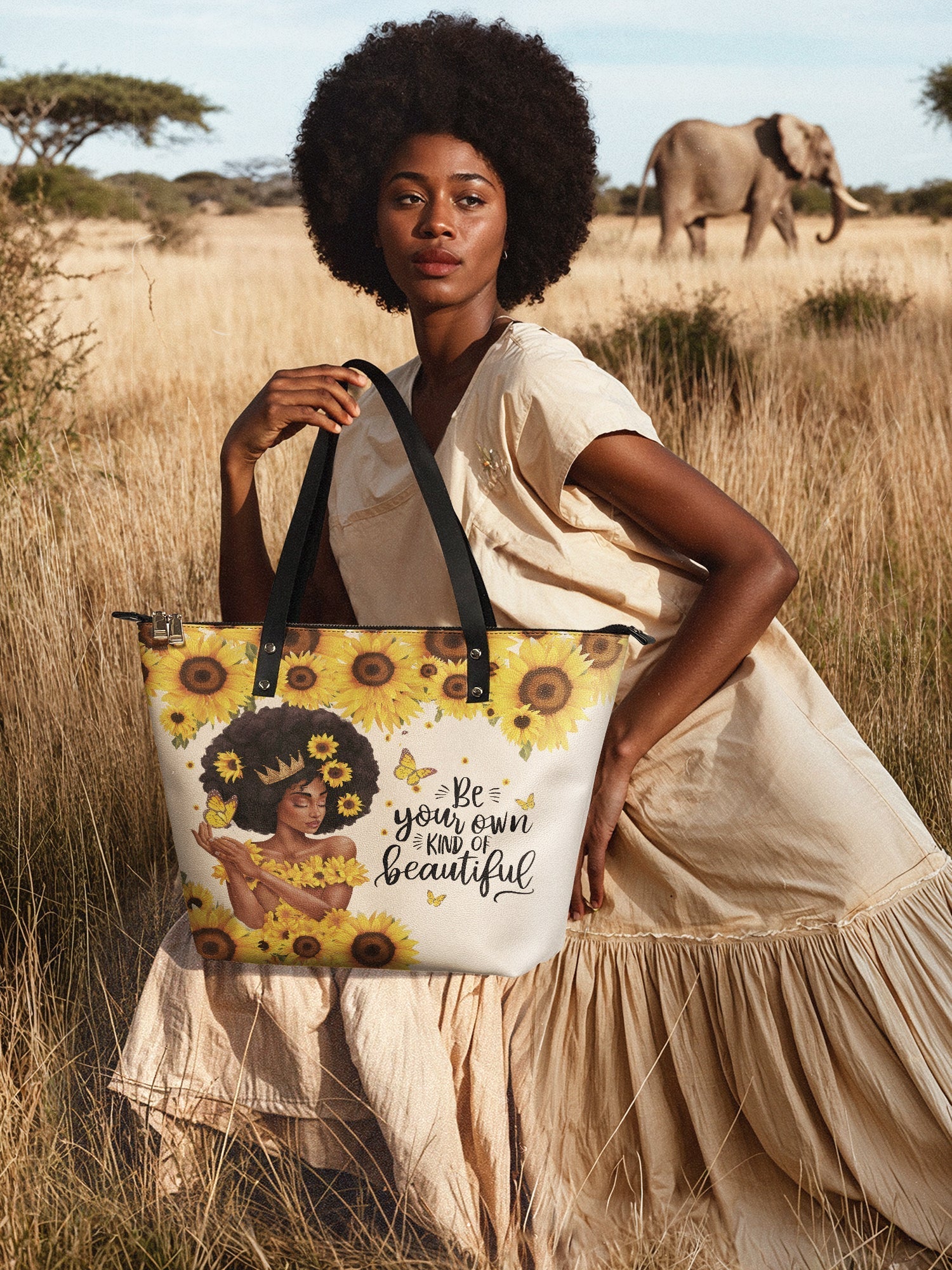 "Zuriya" Leather Tote Bag