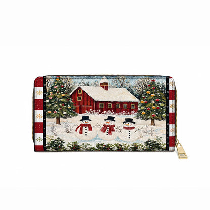  Leather Clutch Purse With Wristlet Strap Handle Country Christmas Charm