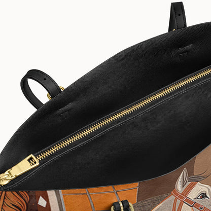  Bridle & Burnt Clay Leather Tote Bag