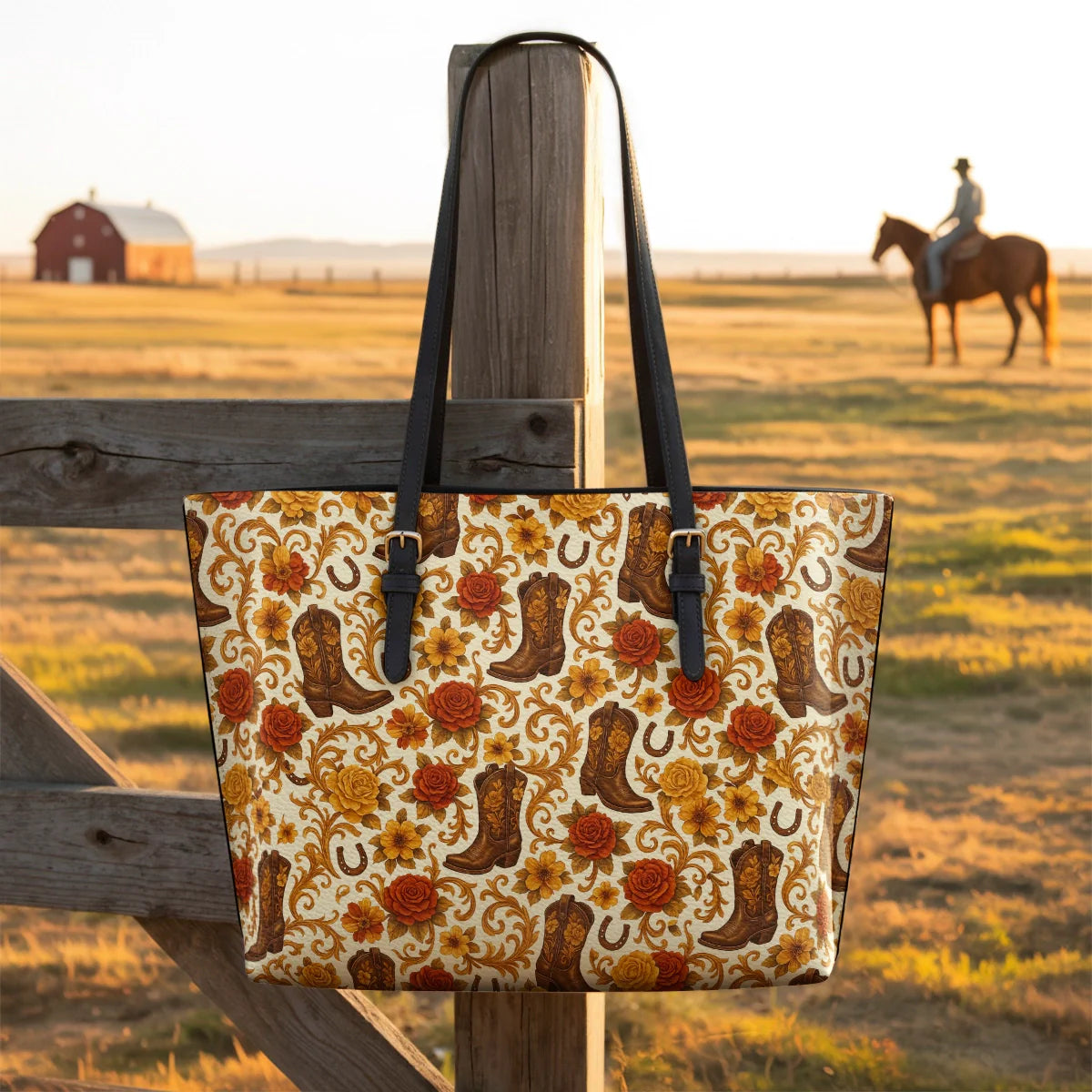  Blossom Boots Leather Tote Bag