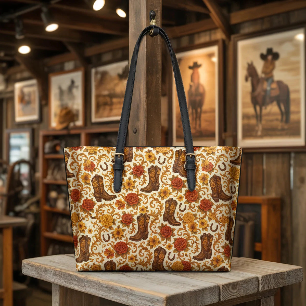  Blossom Boots Leather Tote Bag