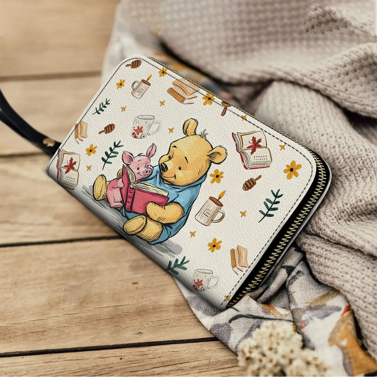  Leather Clutch Purse With Wristlet Strap Handle Little Things