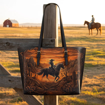  Desert Soul Leather Tote Bag