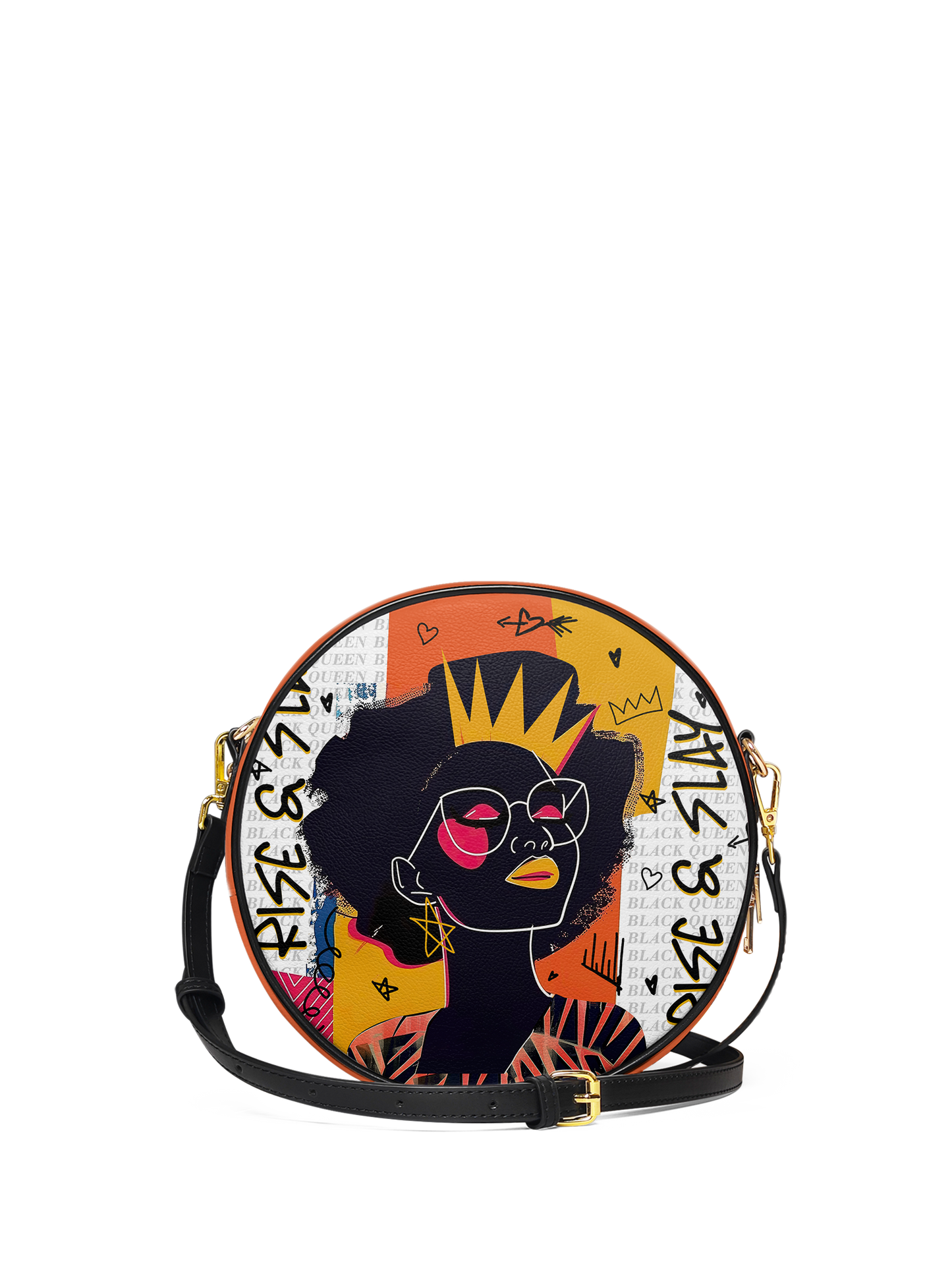 "Aina" Coconut White Circle Crossbody Bag