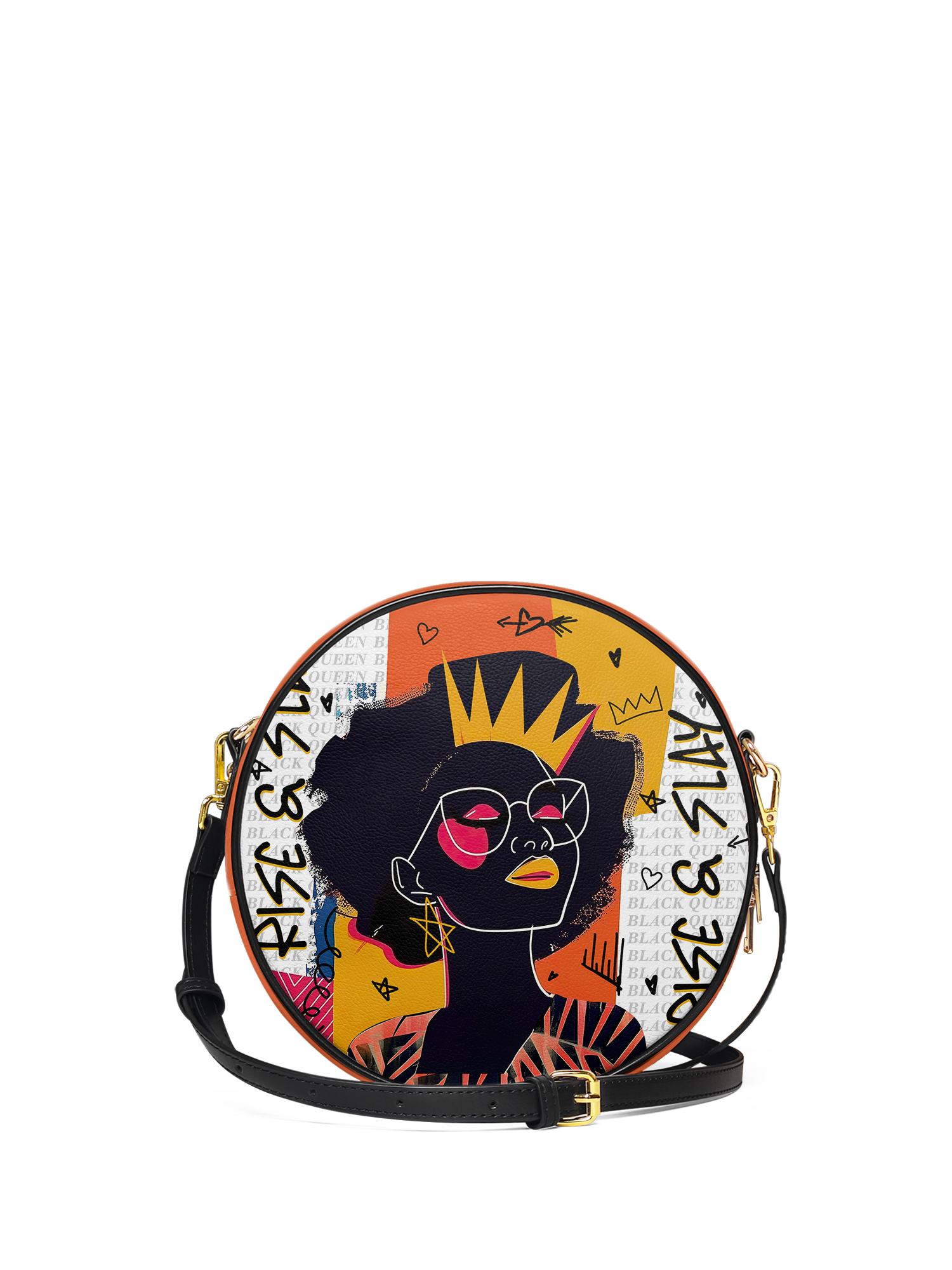 "Aina" Coconut White Circle Crossbody Bag