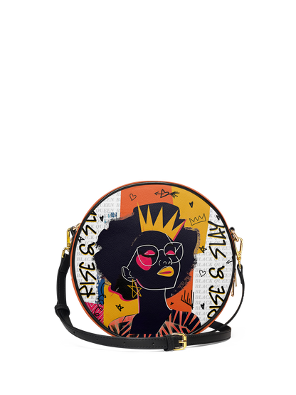 "Aina" Coconut White Circle Crossbody Bag