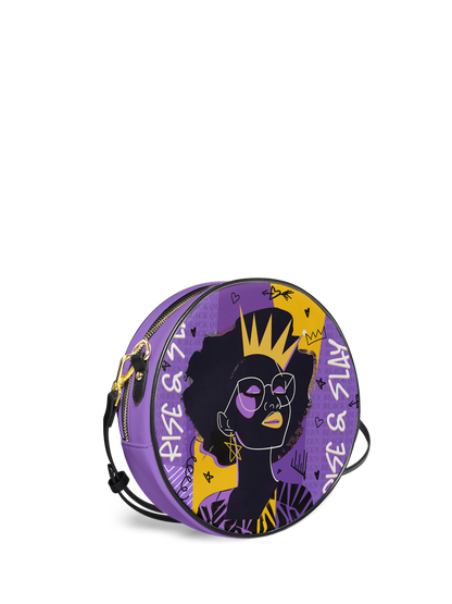 "Aina" Grape Soda Circle Crossbody Bag