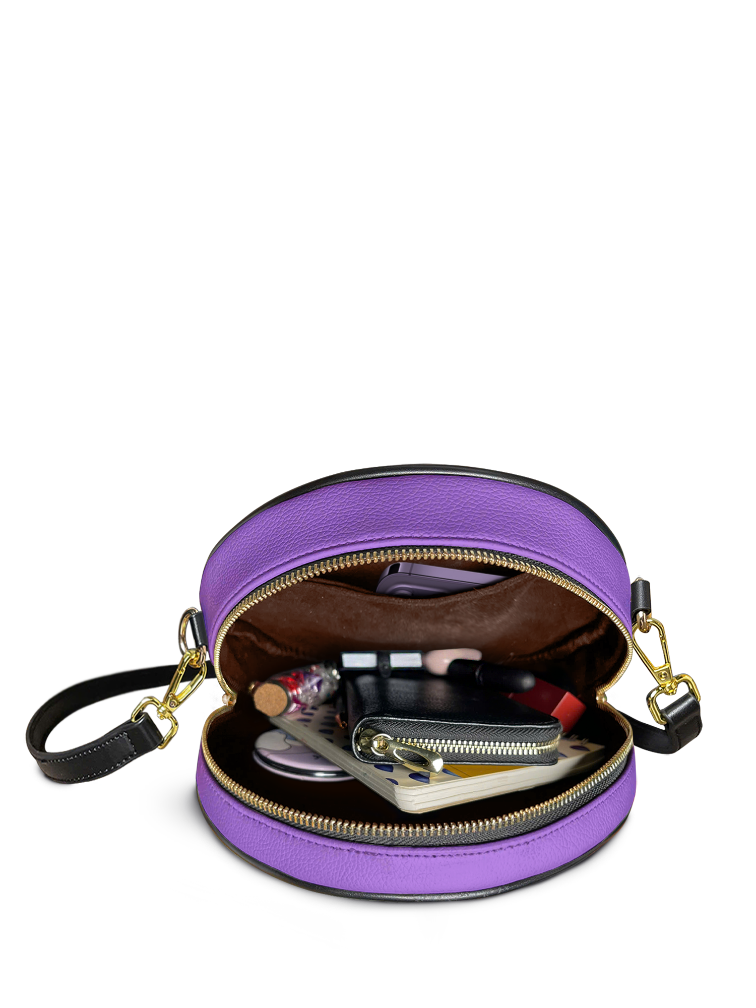 "Aina" Grape Soda Circle Crossbody Bag