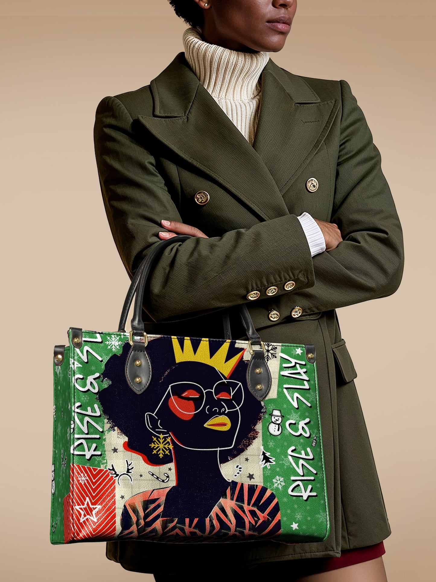 "Aina" Lime Pop Xmas Leather Handbag Deal