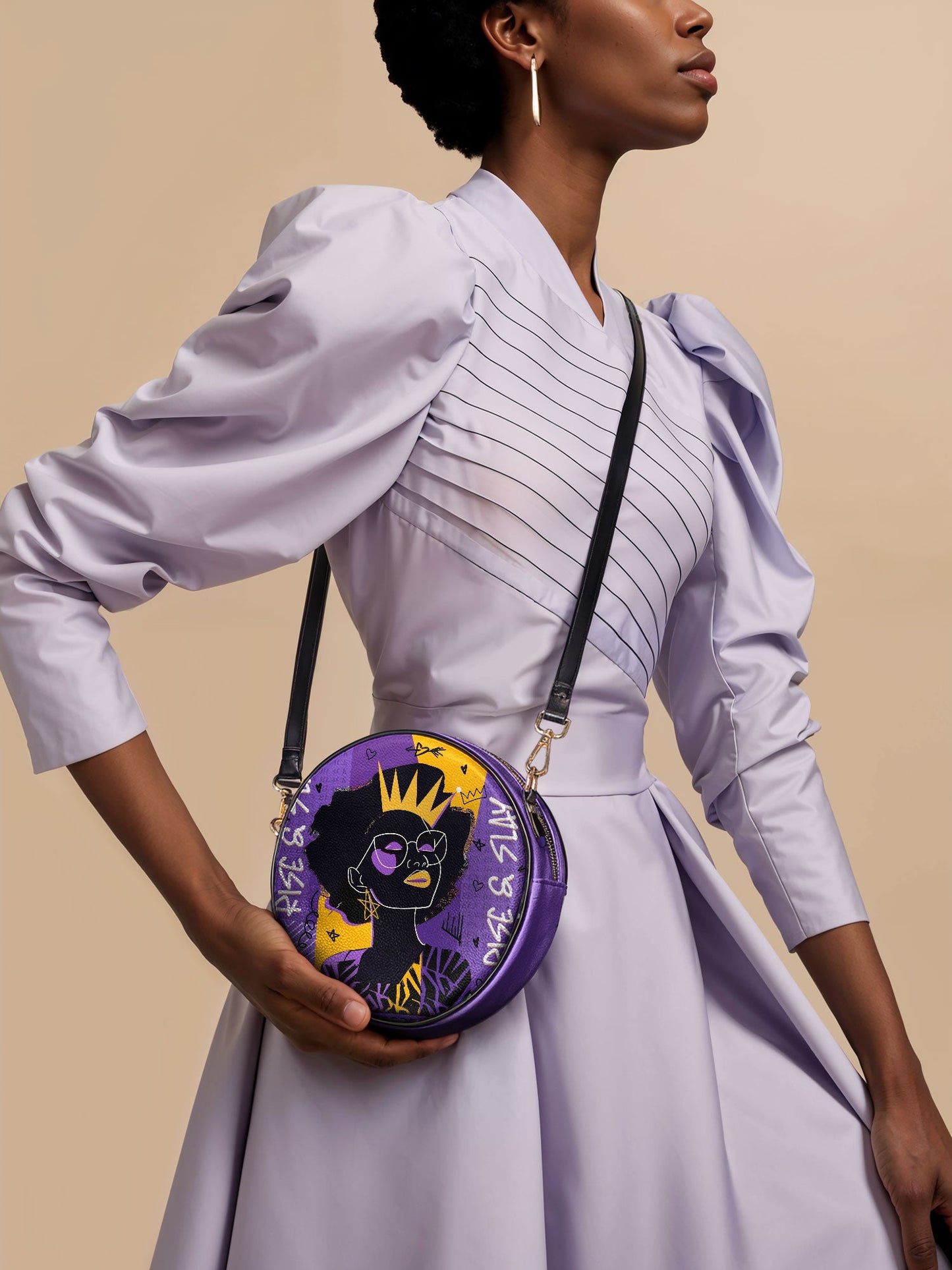 "Aina" Grape Soda Circle Crossbody Bag