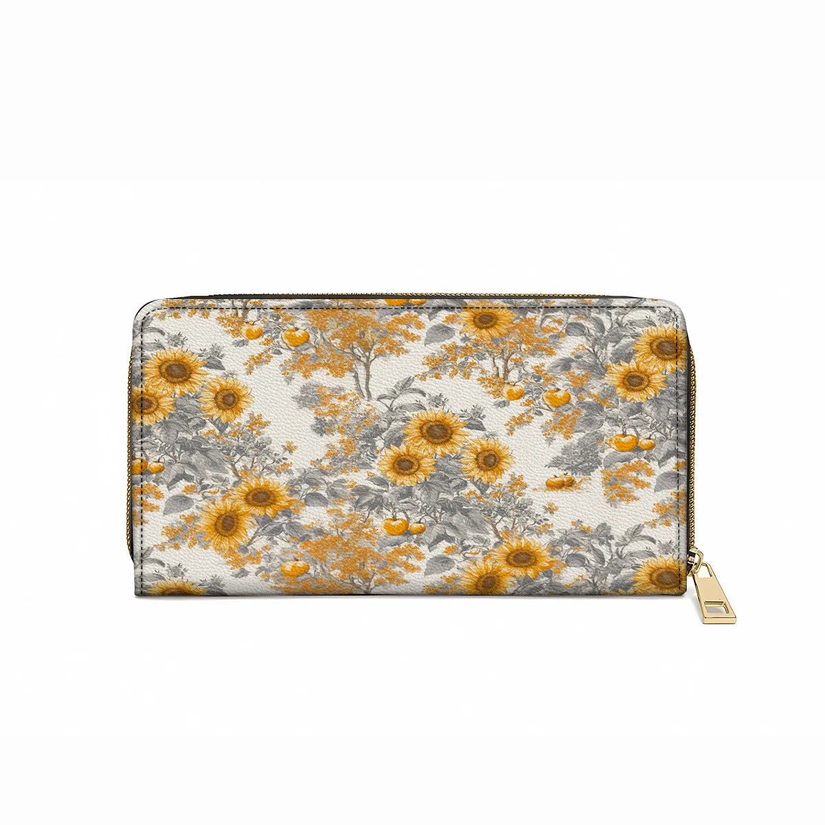  Leather Clutch Purse With Wristlet Strap Handle Georgia Sunshine Sunflower