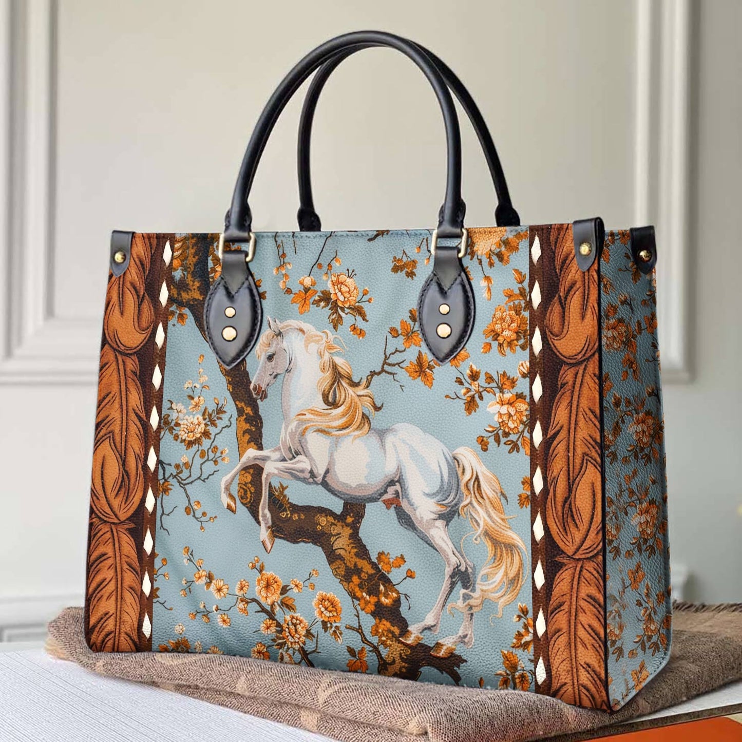 Leather Bag Equestrian Blossom