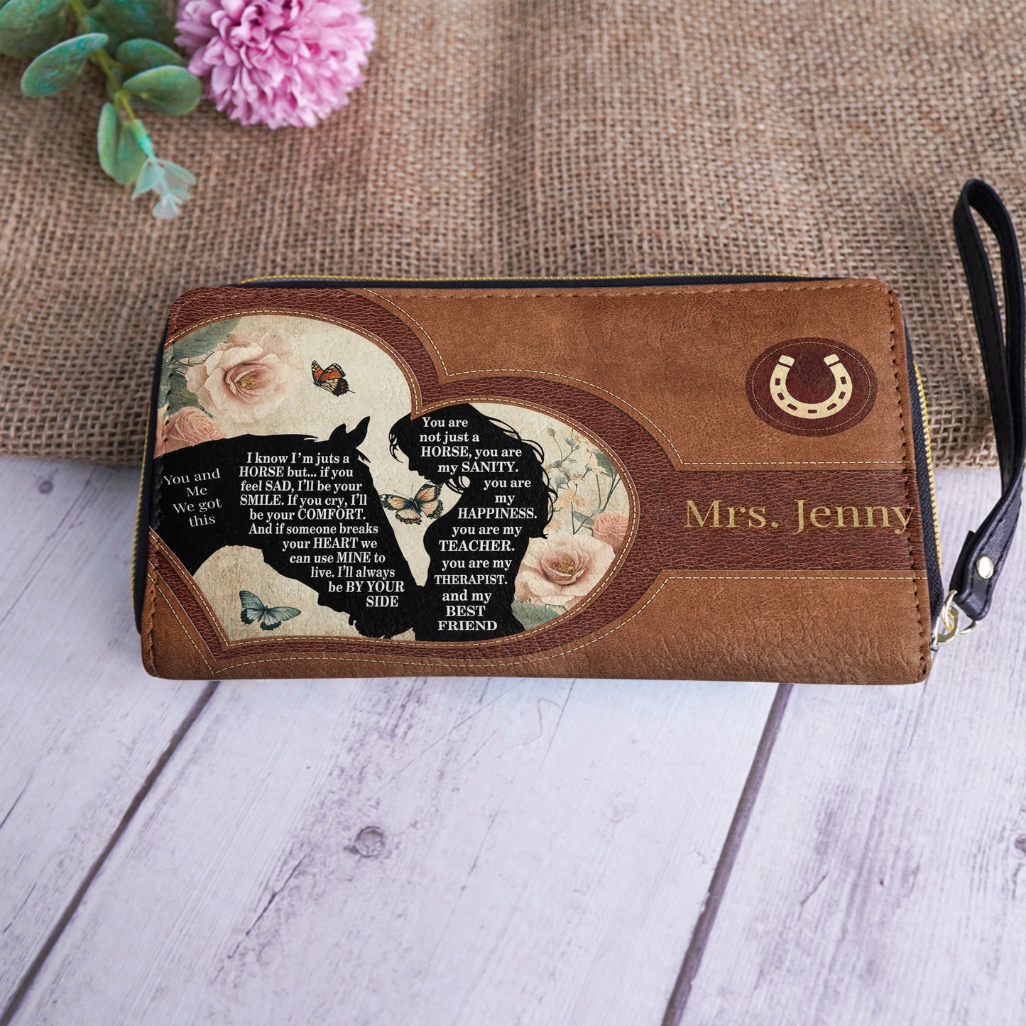  Leather Clutch Purse With Wristlet Strap Handle The Saddle Bond