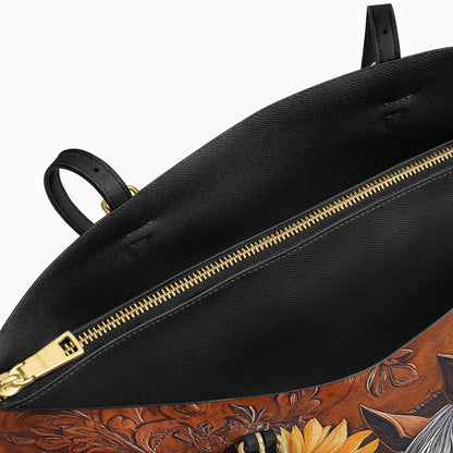  Sunflower Horse Grace Leather Tote Bag