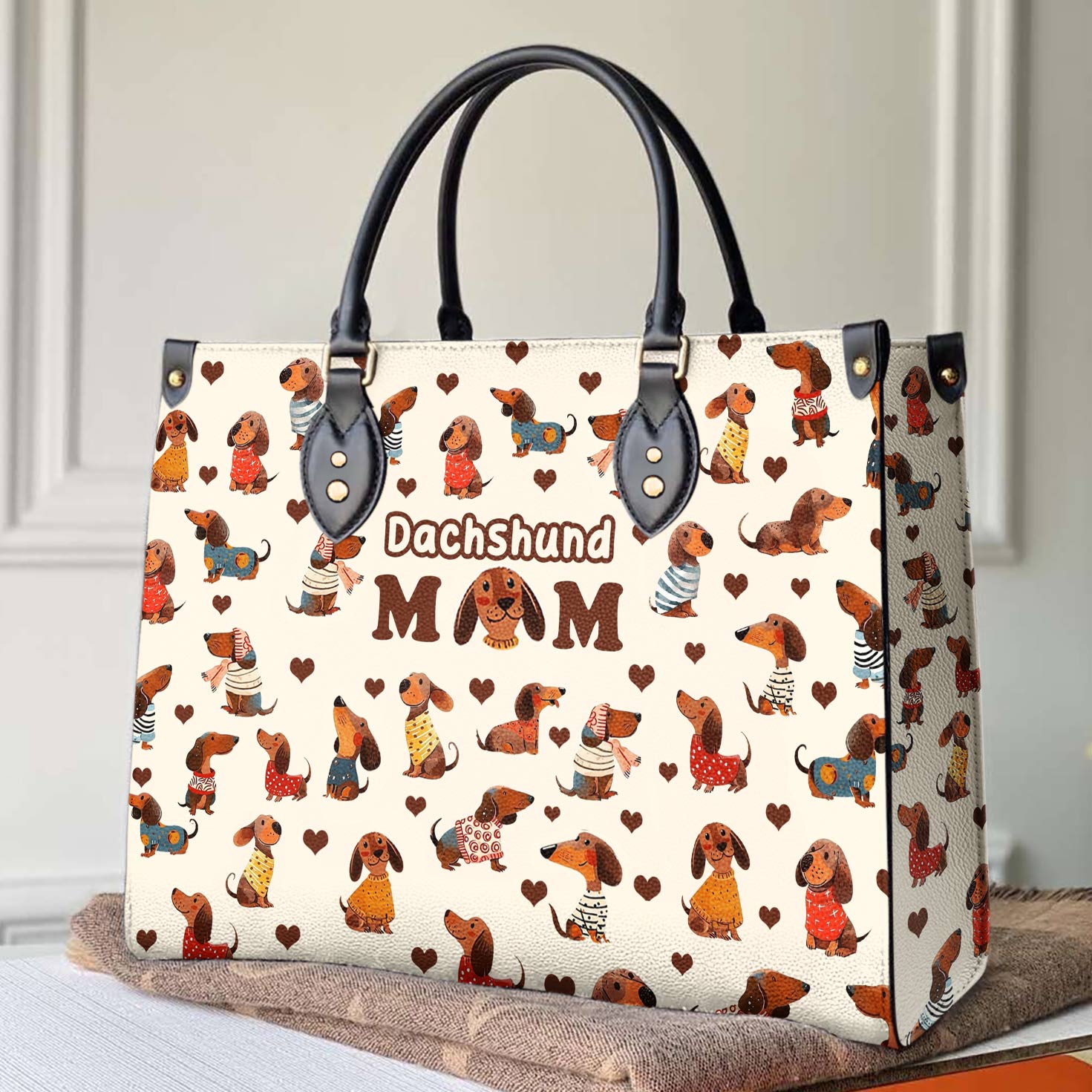  Leather Bag Dachshund Mom