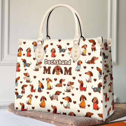  Leather Bag Dachshund Mom