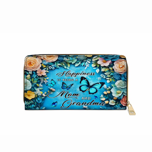  Leather Clutch Purse With Wristlet Strap Handle Wings of Love