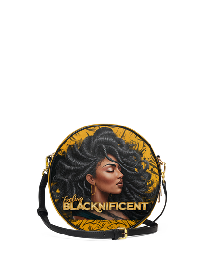 "Blacknificent" Circle Crossbody Bag