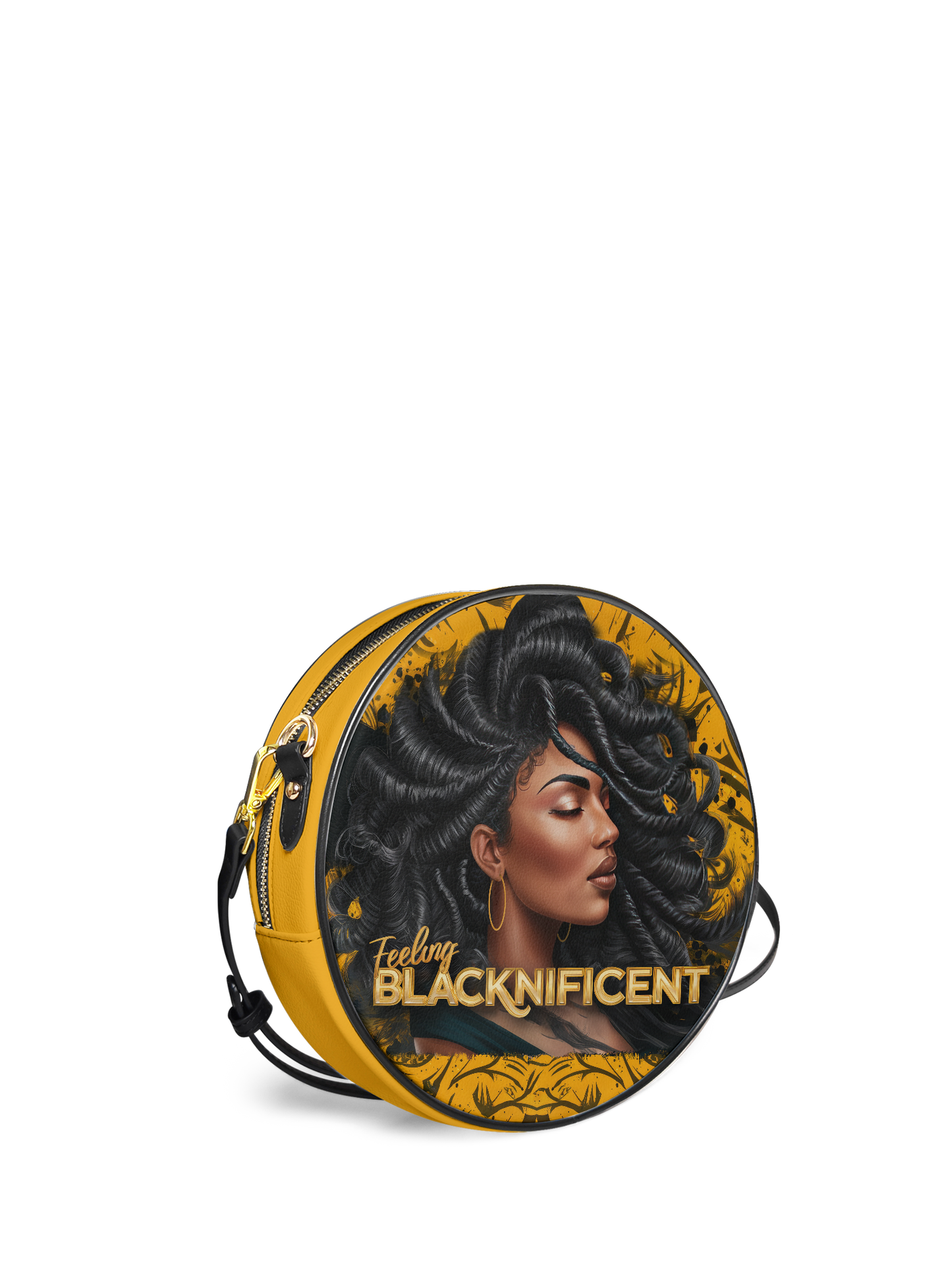 "Blacknificent" Circle Crossbody Bag