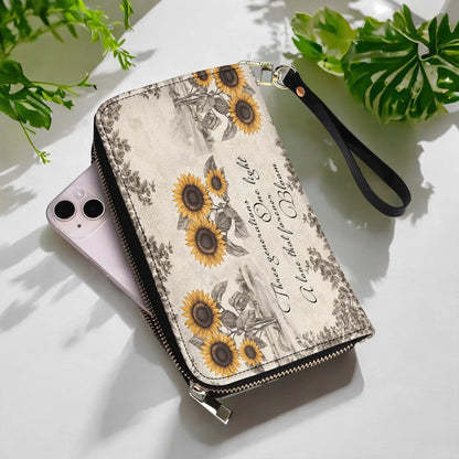  Leather Clutch Purse With Wristlet Strap Handle Generations of Sunshine