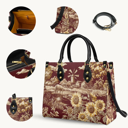  Rustic Bloom Leather Bag