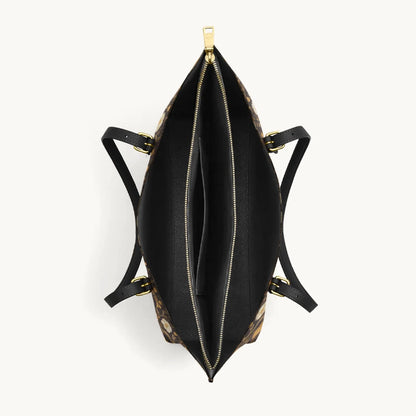  Golden Mane Bloom Leather Tote Bag