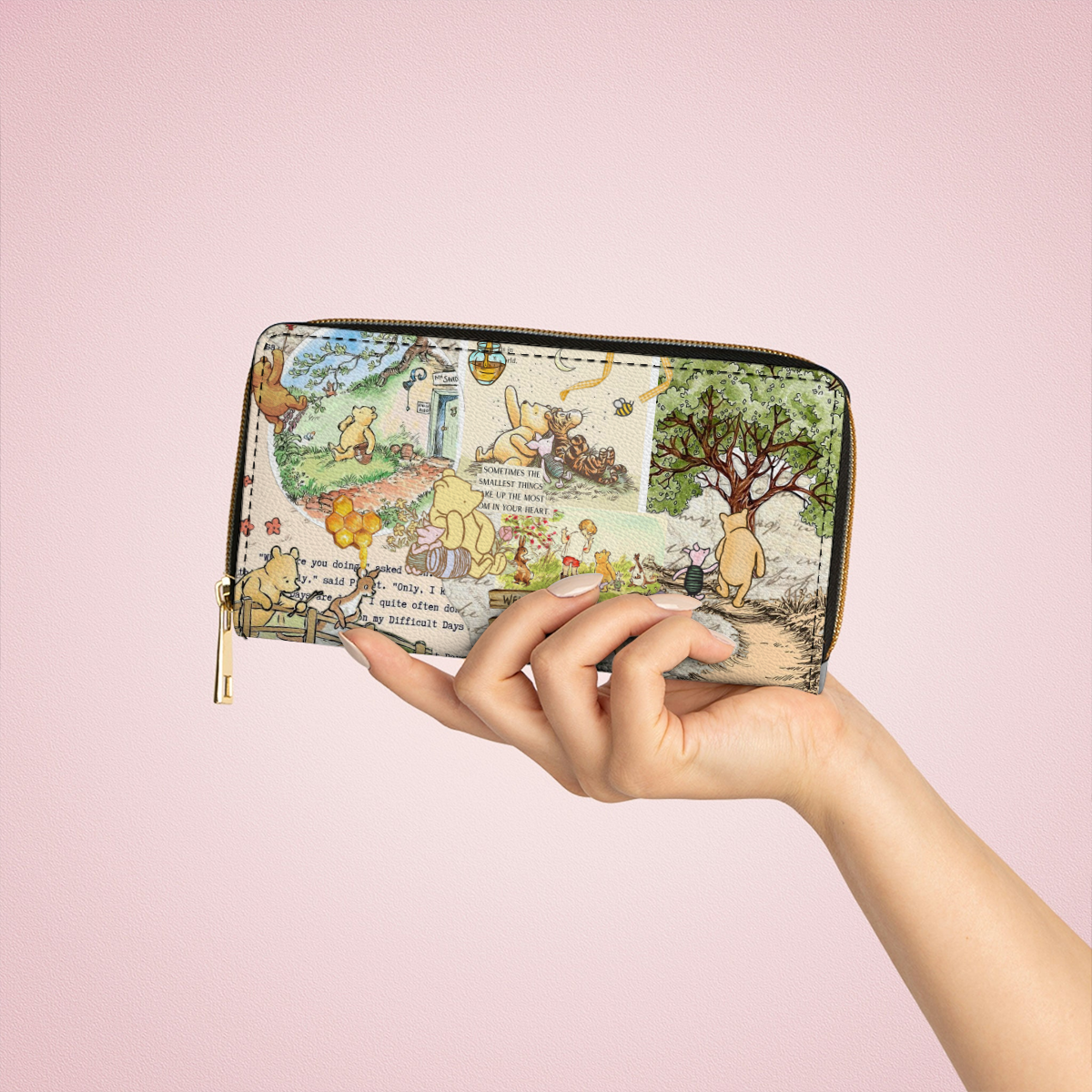  Leather Clutch Purse With Wristlet Strap Handle Forest Dreams