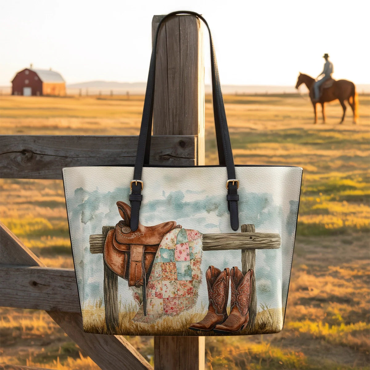  Prairie Rest Leather Tote Bag