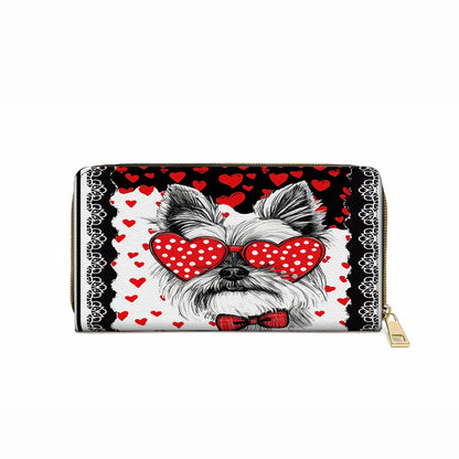  Leather Clutch Purse With Wristlet Strap Handle Yorkshire Love Paws