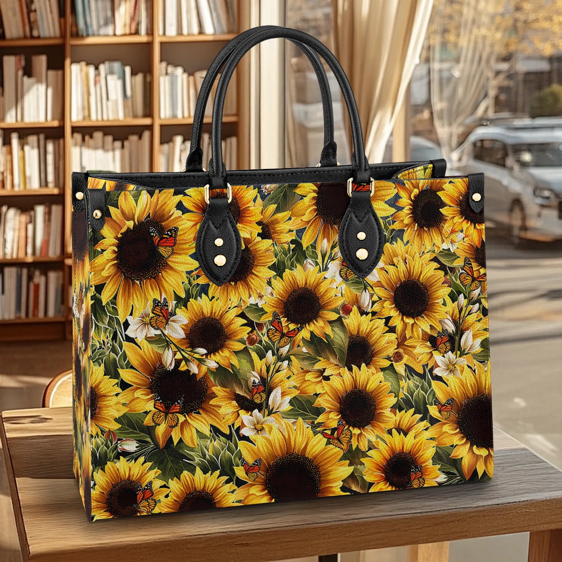  Leather Bag Shine Gorgeous Sunflower
