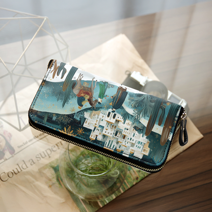  Leather Clutch Purse With Wristlet Strap Handle Journey of the Wise