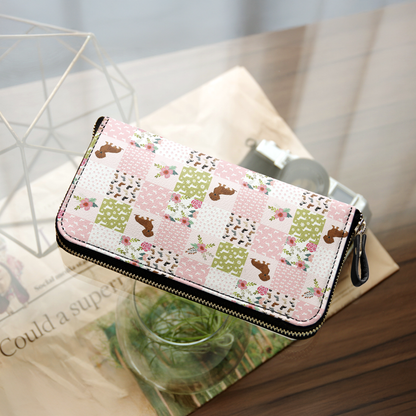  Leather Clutch Purse With Wristlet Strap Dachshund Dreams