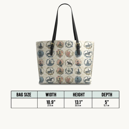  Echoes of Courtship Leather Tote Bag