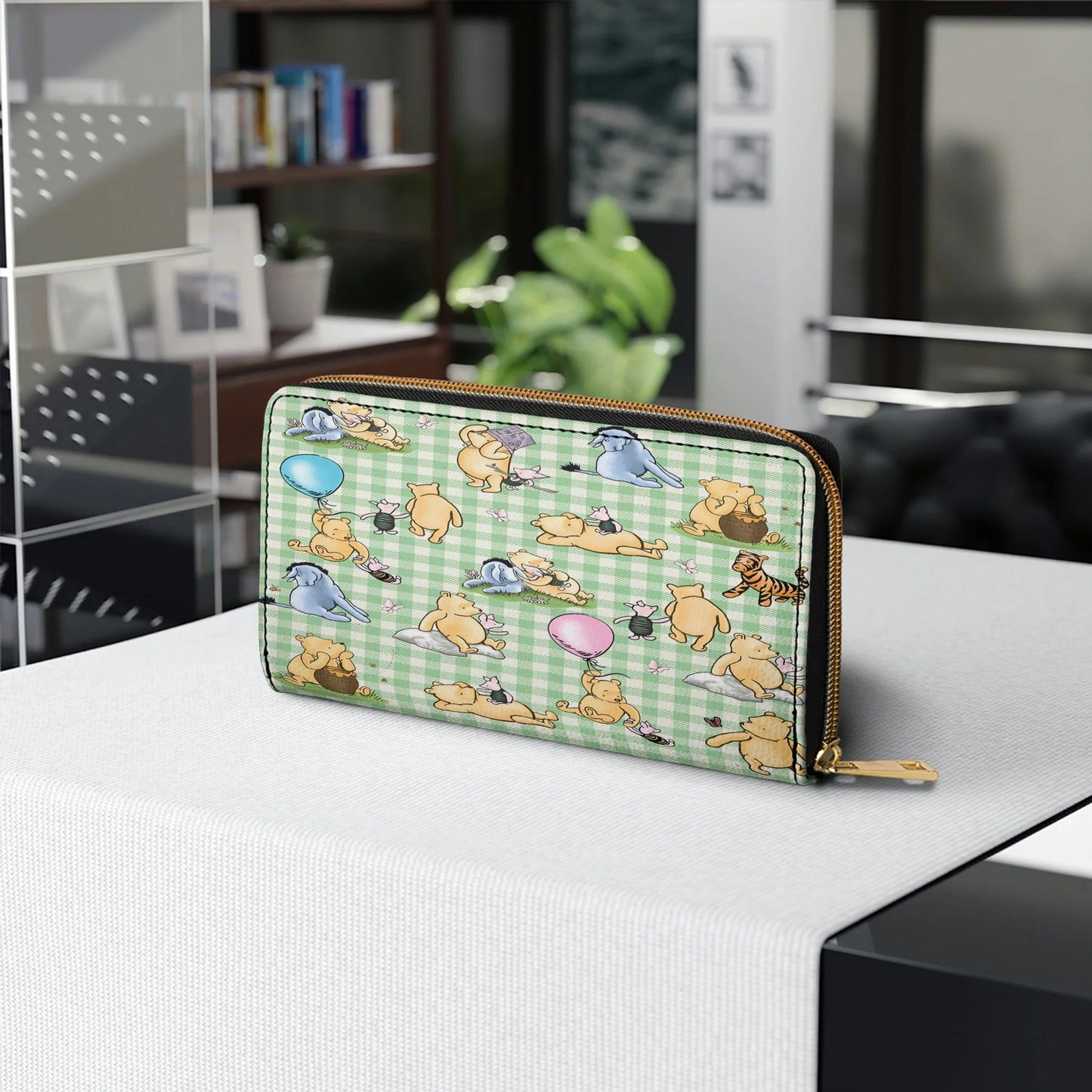  Leather Clutch Purse With Wristlet Strap Handle Whispers of the Hundred Acre