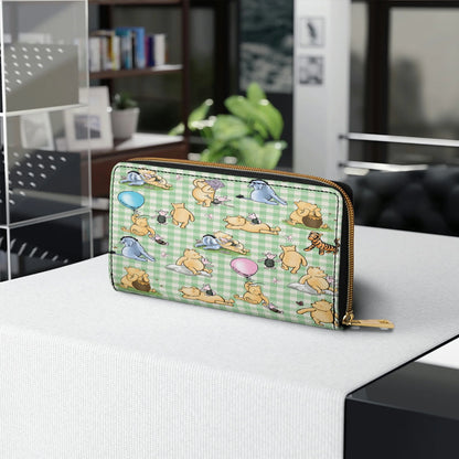  Leather Clutch Purse With Wristlet Strap Handle Whispers of the Hundred Acre