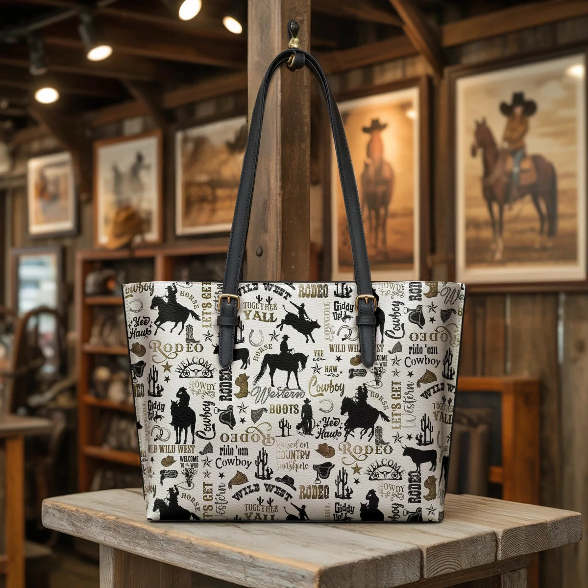  Rodeo Spirit Leather Tote Bag