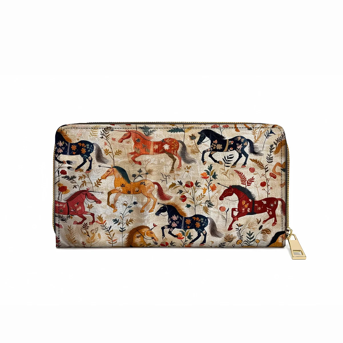  Leather Clutch Purse With Wristlet Strap Handle Wild Gallop