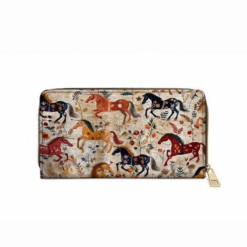  Leather Clutch Purse With Wristlet Strap Handle Wild Gallop