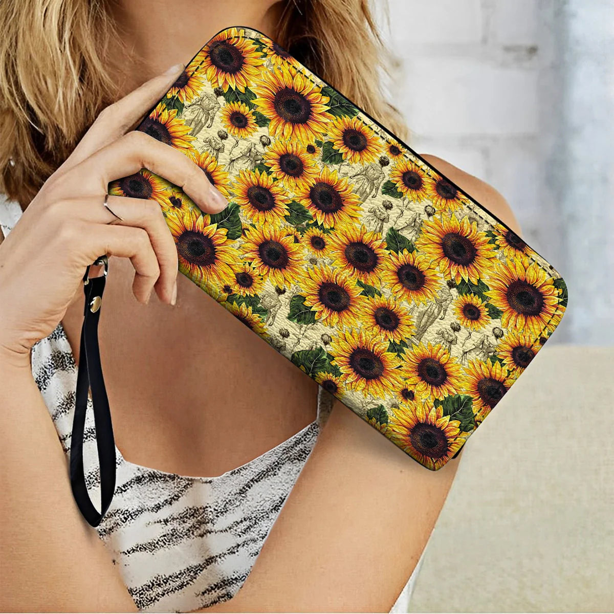  Leather Clutch Purse Sunflower Legacy - Grandma, Mom & Daughter Edition