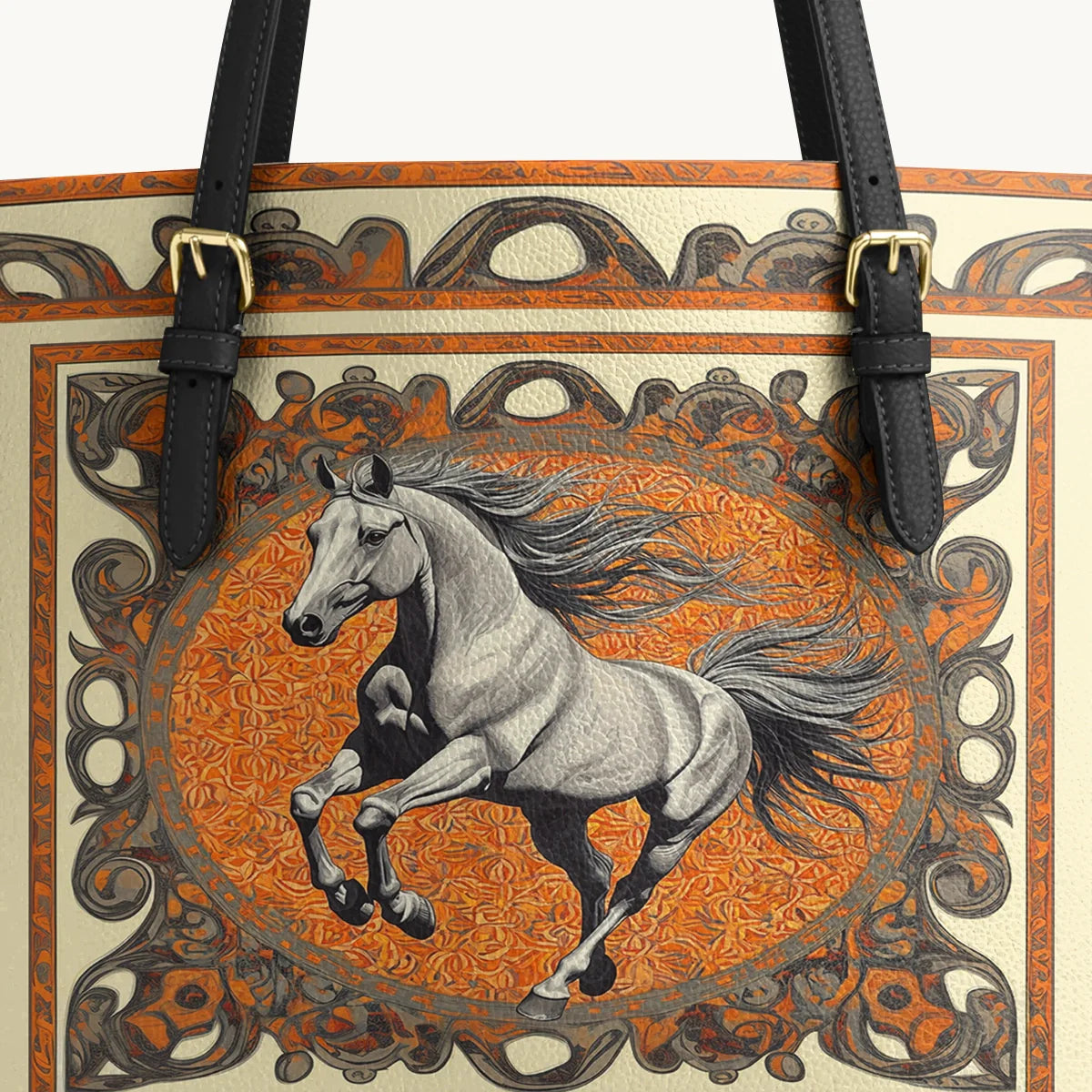  Amber Gallop Leather Tote Bag