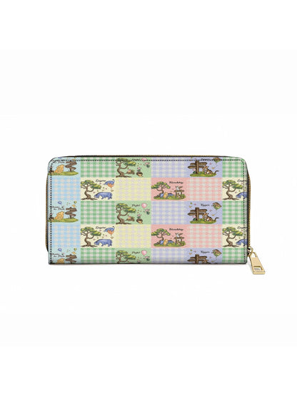  Leather Clutch Purse With Wristlet Strap Handle Winnie the Pooh Patchwork Dreams