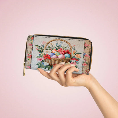  Leather Clutch Purse With Wristlet Strap Handle Easter Basket Bliss