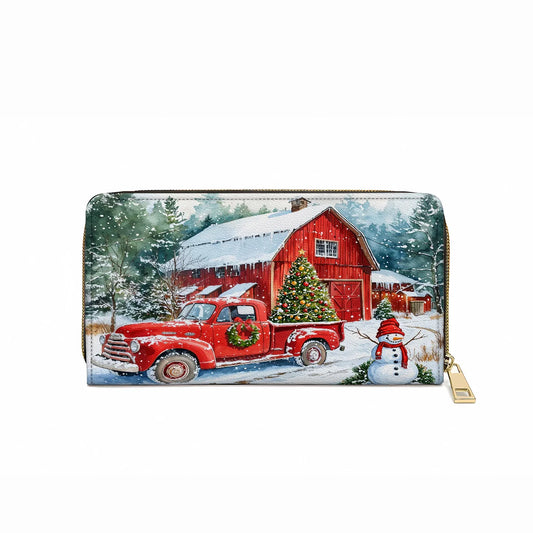  Leather Clutch Purse With Wristlet Strap Festive Farm