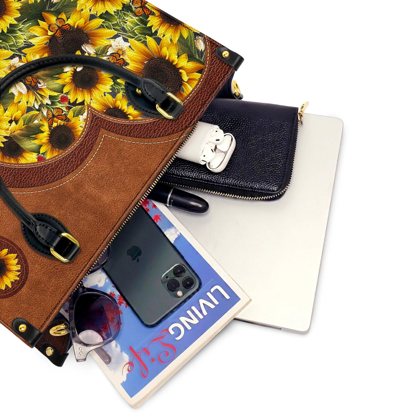 Leather Bag Personalized Lovely Sunflower