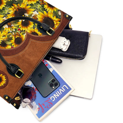  Leather Bag Personalized Lovely Sunflower