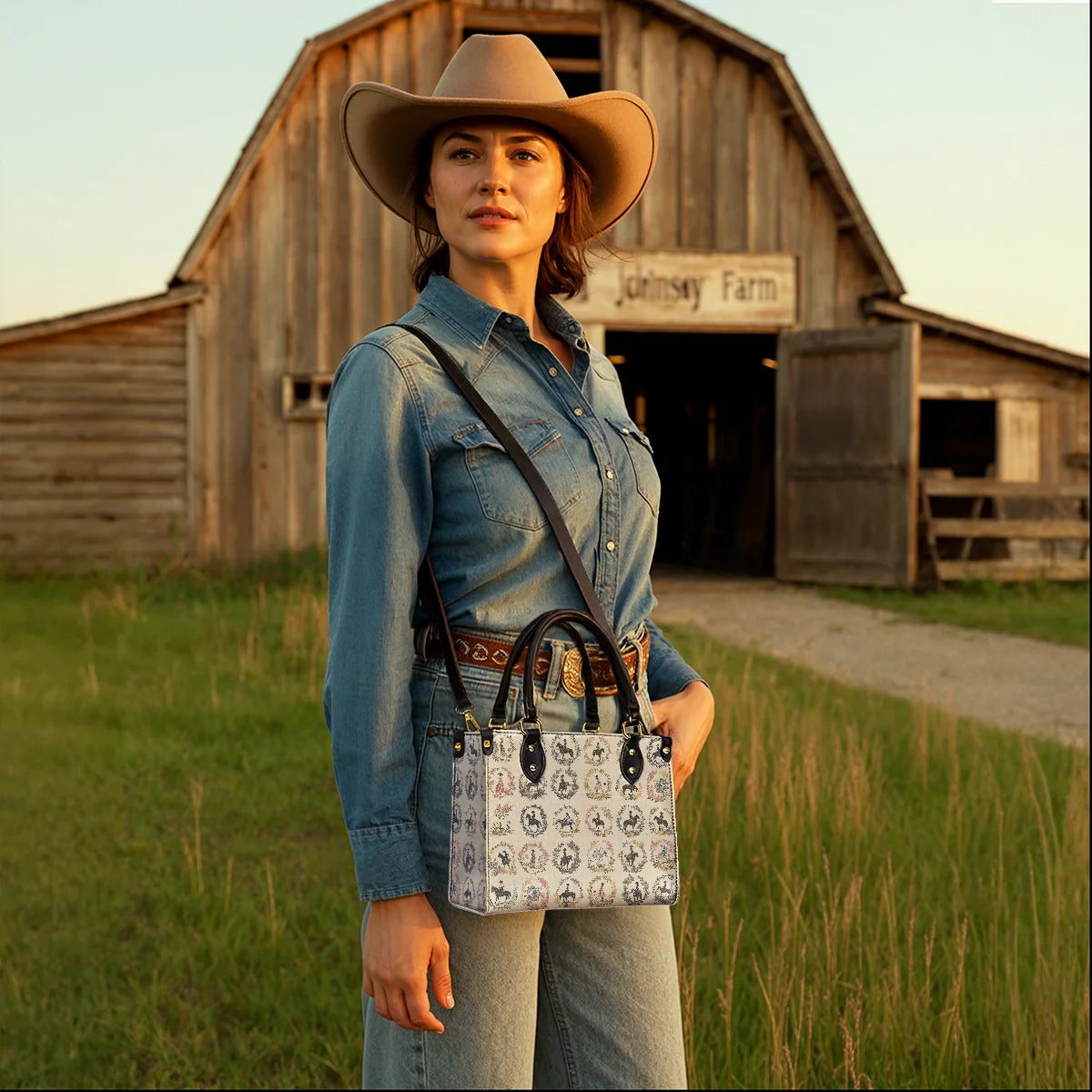  Wildflower Waltz Leather Bag